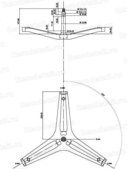 Крестовина для стиральной машины Samsung Hansa DC97-17605A Cod748